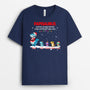 0068A010BFR2 present personnalisable T shirt dinosaures papa papi Noel