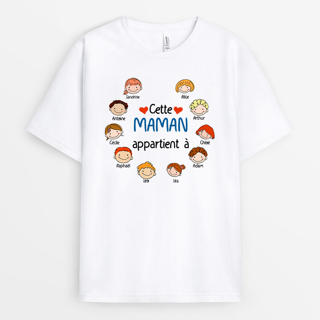 0080A040AFR2 present Personalisable T shirt enfants maman