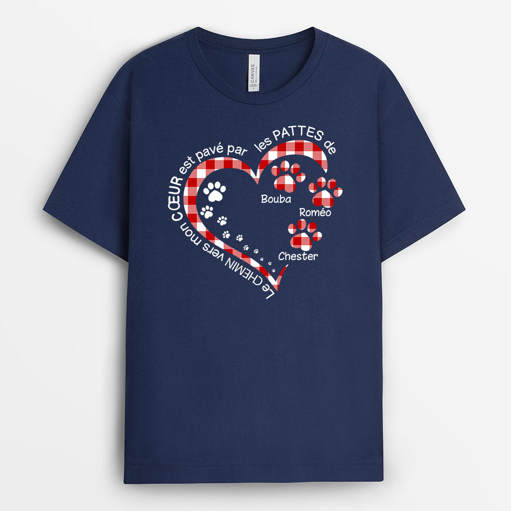 Le chemin vers mon cœur - Cadeau Personnalisé | T-shirt pour Amoureux des animaux