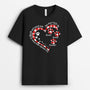 0083A040CFR2 cadeau Personnalise T shirt coeur