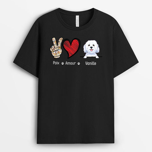 0084A010CFR1 present Personalisable T shirt chiens