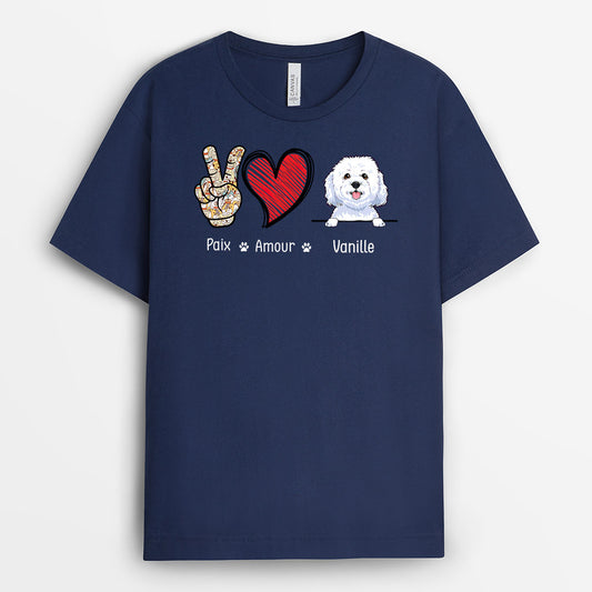 0084A010CFR2 cadeau Personnalise T shirt chiens