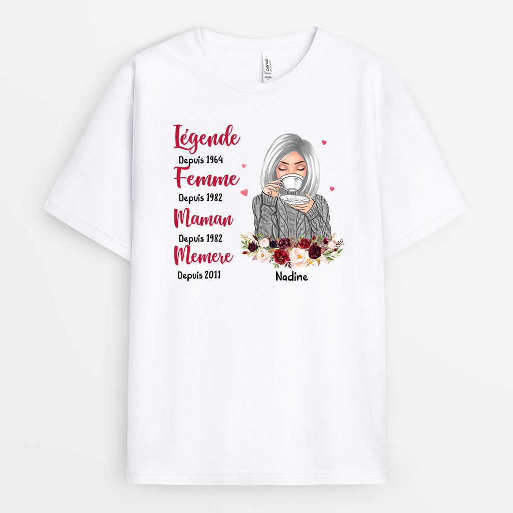 Légende - Cadeau Personnalisé | T-shirt pour Maman/Mamie
