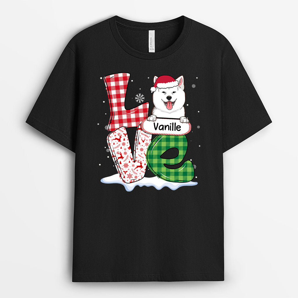 Amour - Cadeau Personnalisé | T-shirt pour Amoureux des chiens