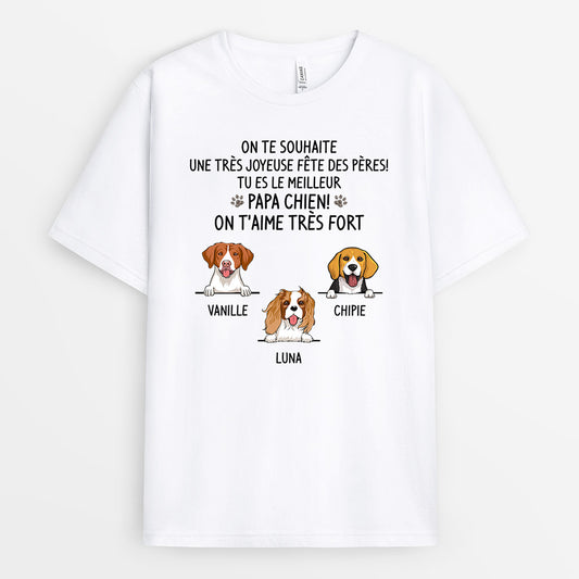 0126AFR1 present Personnalise T shirt chiens personnes