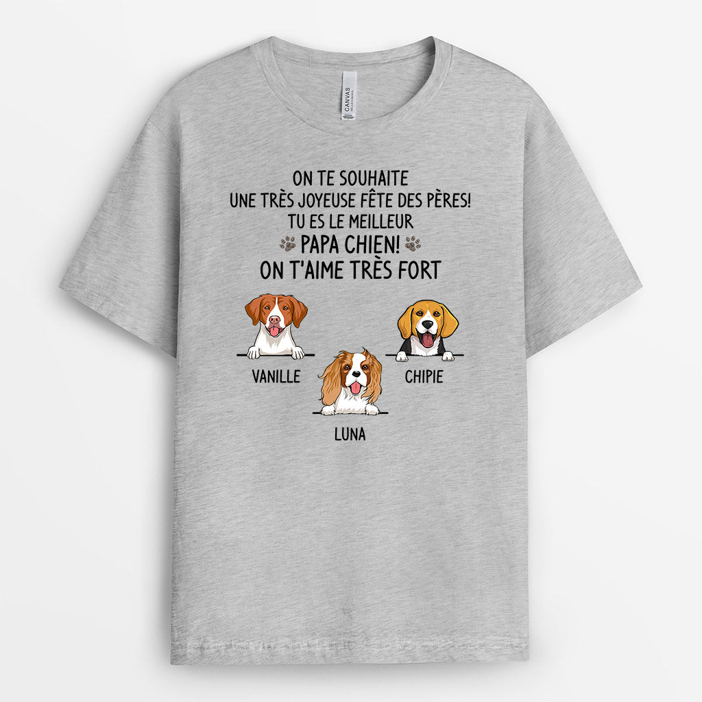 0126AFR2 present Personnalise T shirt chiens personnes