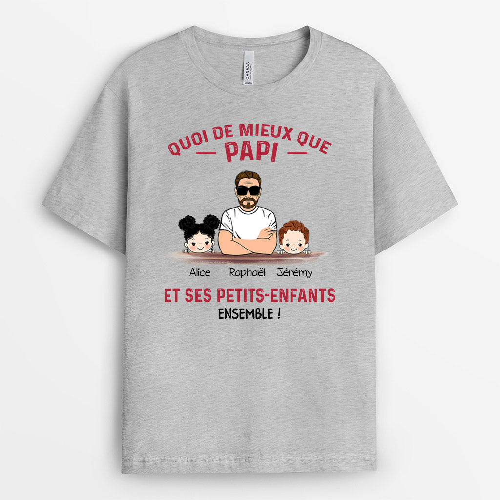 Un Papy et Ses Petits-Enfants Cadeau Personnalisé T-shirt pour - Main Image