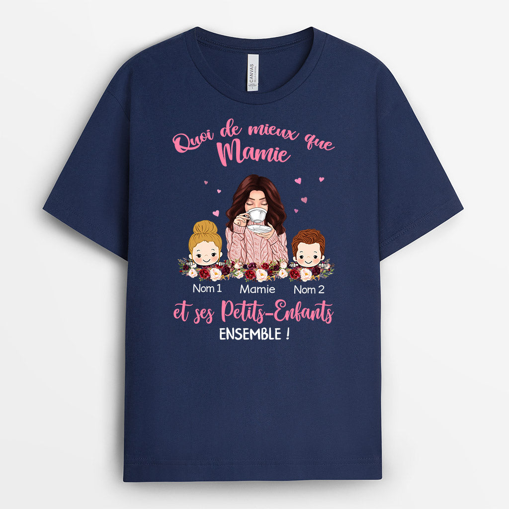 0129AFR1 present Personnalise T shirt enfants maman mamie