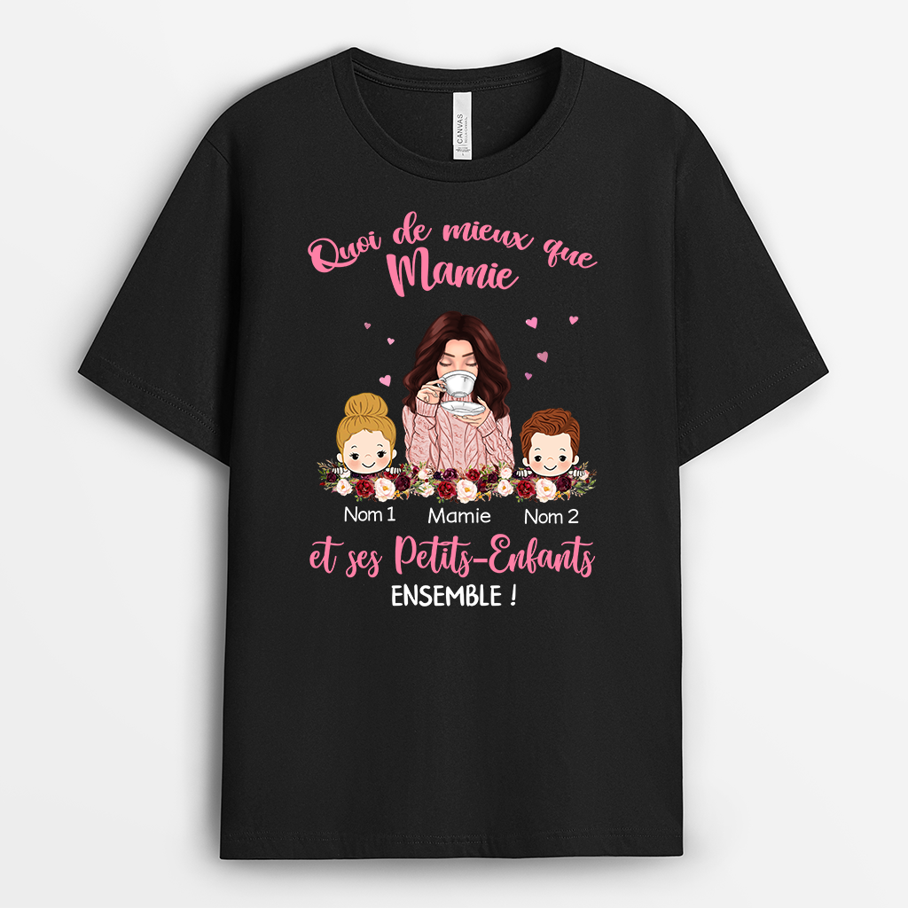 0129AFR2 present Personnalise T shirt enfants maman mamie_jpg