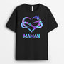 0131AFR2 present Personnalise T shirt coeur mamie maman texte