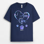 0136AFR2 present Personnalise T shirt chiens filles texte