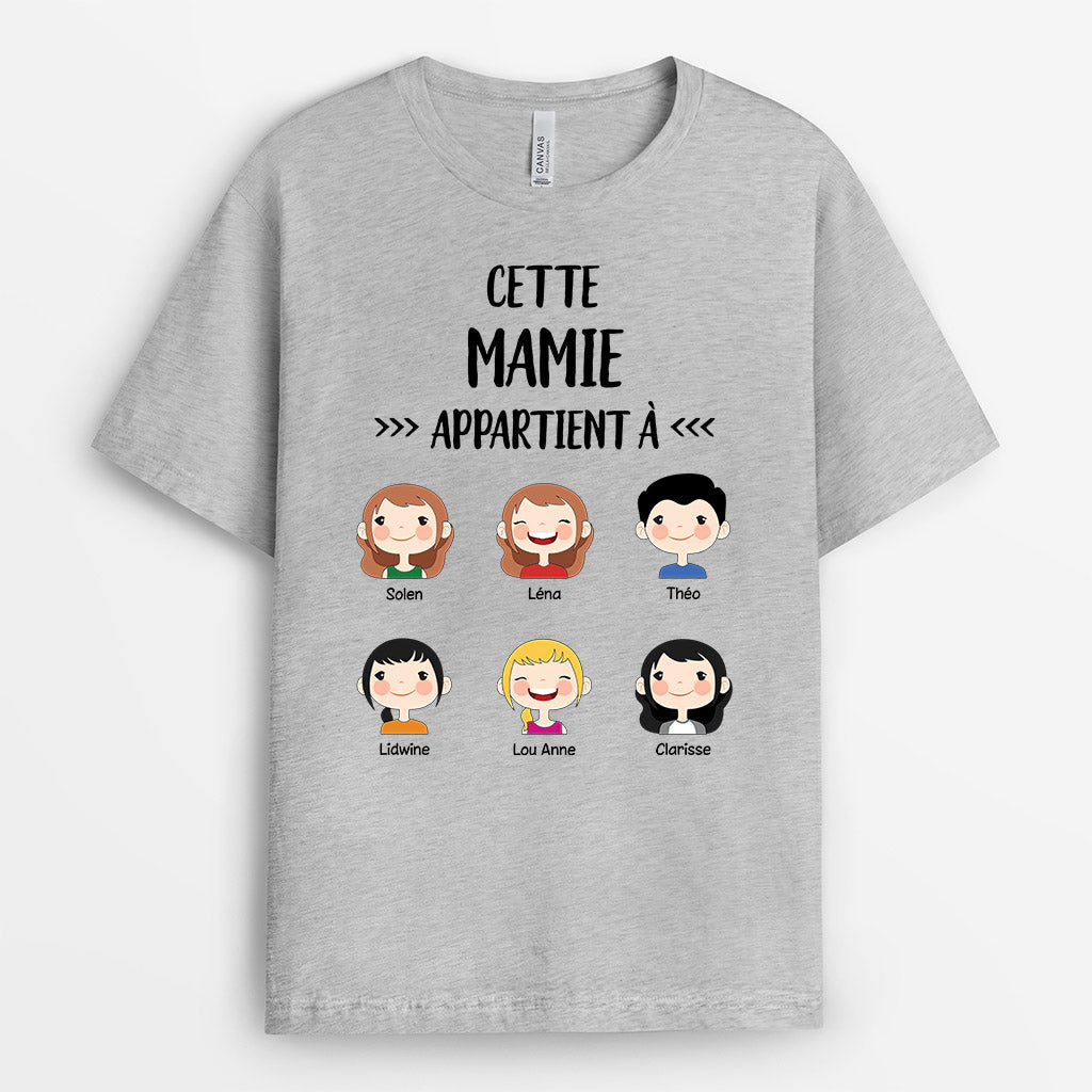 0141AFR1 present Personnalise T shirt enfants maman mamie