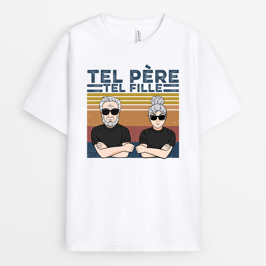 Tel Père Telle Fille - Cadeau Personnalisé | T-shirt pour Papa/Papi