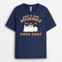 0146ADFR2 present Personnalise T shirt chats papa
