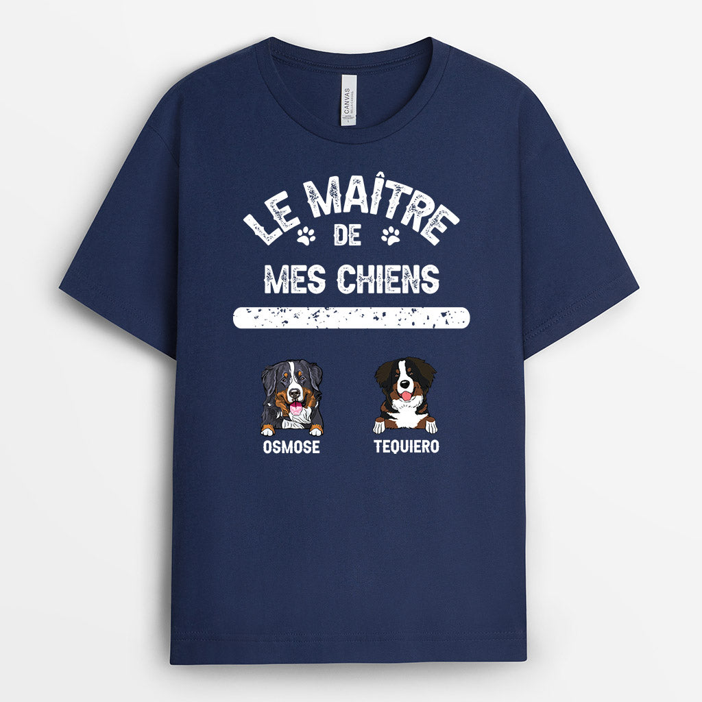 Le Maître de Chien Cadeau Personnalisé T-shirt pour Amoureux