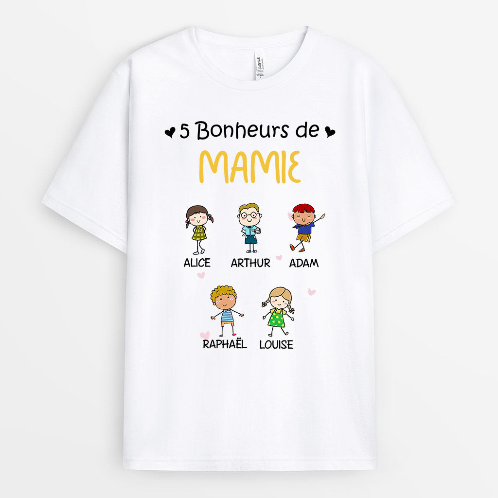 0163AFR2 present Personalisable T shirt enfants mamie maman