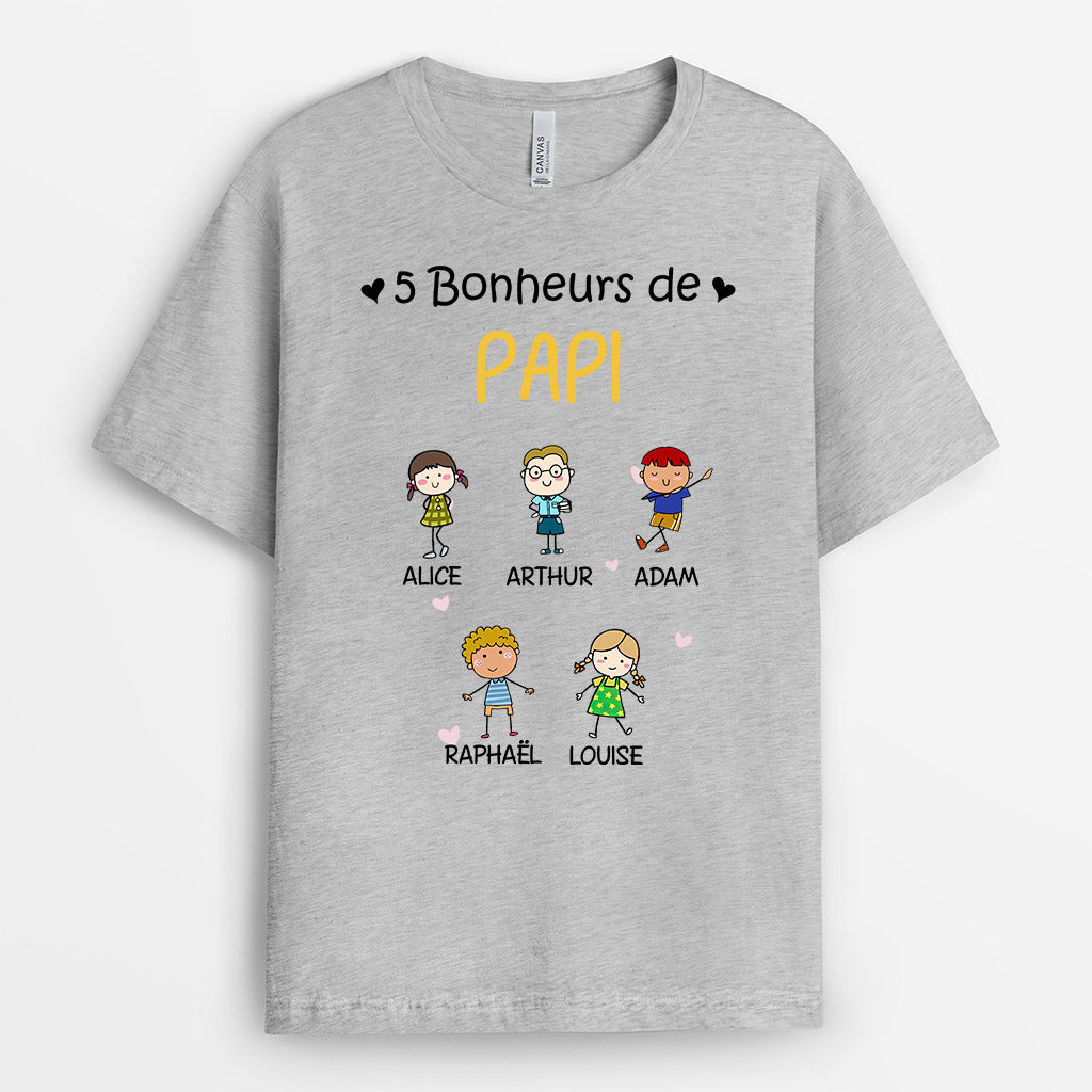 0163AFR2 present Personnalise T shirt enfants papi papa