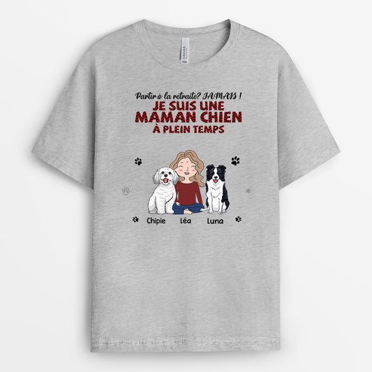 0166AFR1 present Personnalise T shirt chiens maman