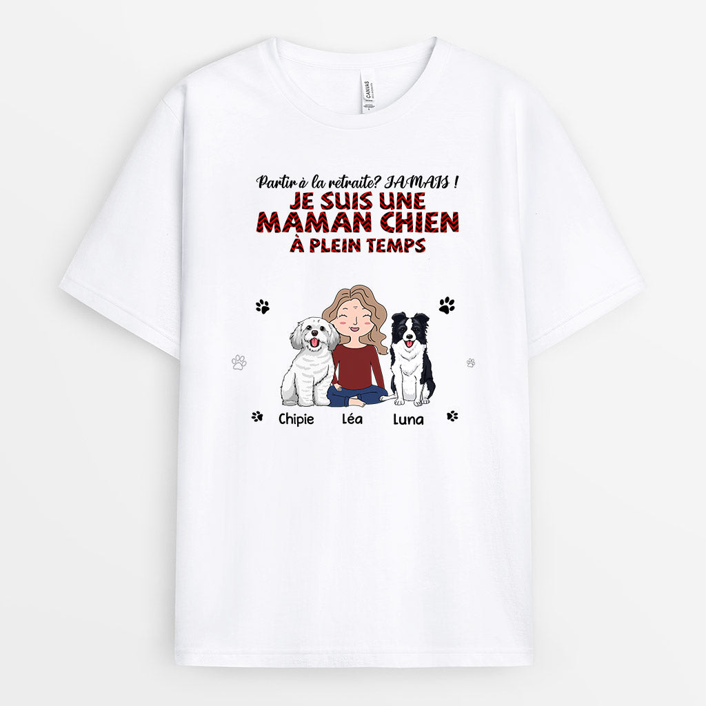0166AFR2 present Personnalise T shirt chiens maman