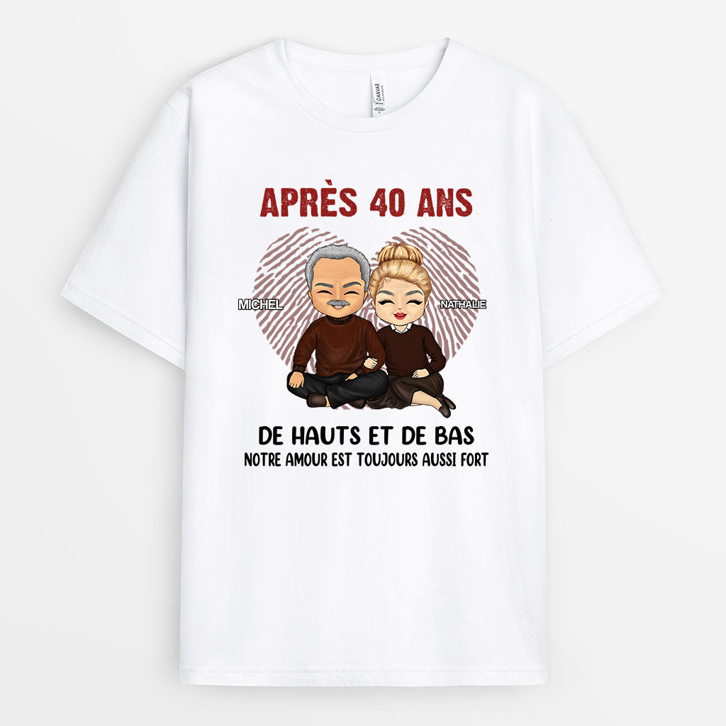 Notre Amour Toujours Aussi Fort - Cadeau Personnalisé | T-shirt pour Couples/Amoureux