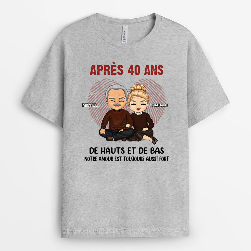 0177Afr2 Cadeau Personnalise T shirt Ensemble Depuis Couples Amoureux