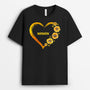0192AFR1 present Personalisable T shirt coeur maman mamie fleurs