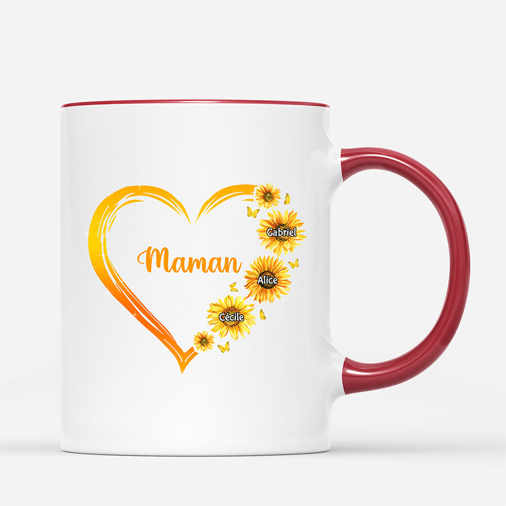 Le Cœur De Mamie, Maman - Cadeau Personnalisé | Mug pour Maman/Mamie
