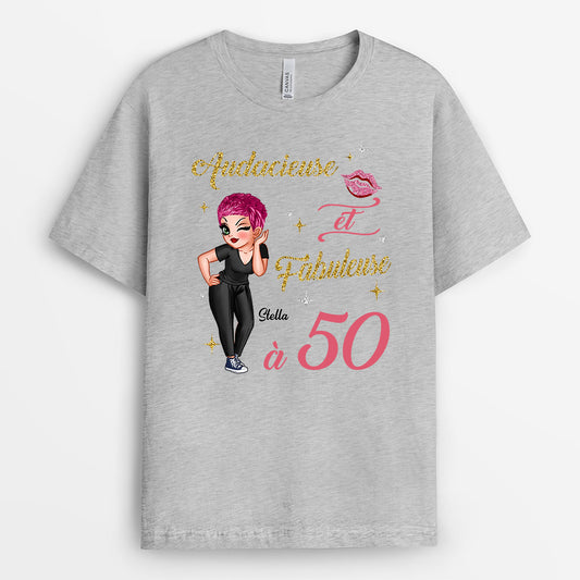 0194AFR1 present Personalisable T shirt femme maman mamie texte