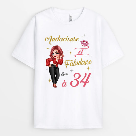 0194AFR2 present Personalisable T shirt femme maman mamie texte