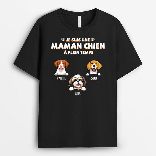 0213A220CFR1 cadeau personnalisable T shirt chien maman