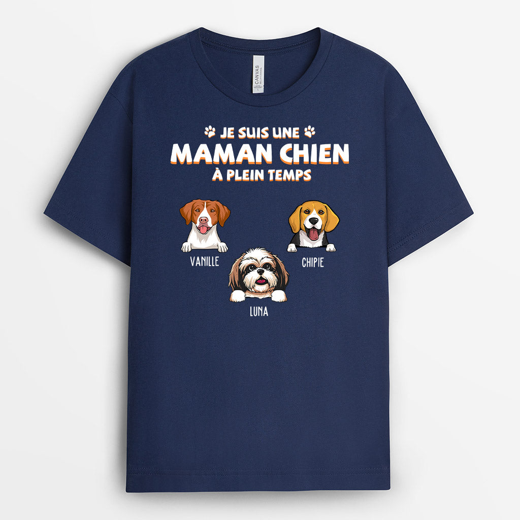 0213A220CFR2 present Personnalise T shirt chien maman
