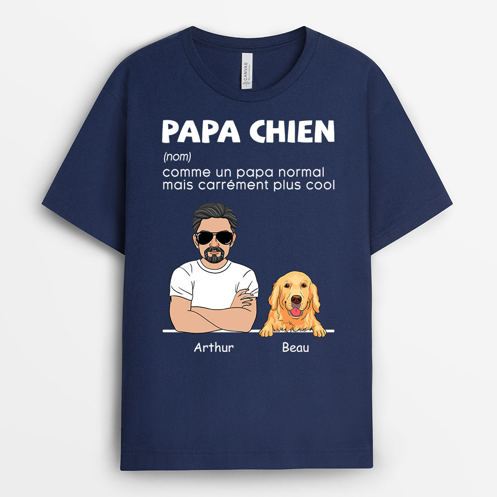 Papa Chien - Cadeau Personnalisé | T-shirt pour Amoureux des chiens