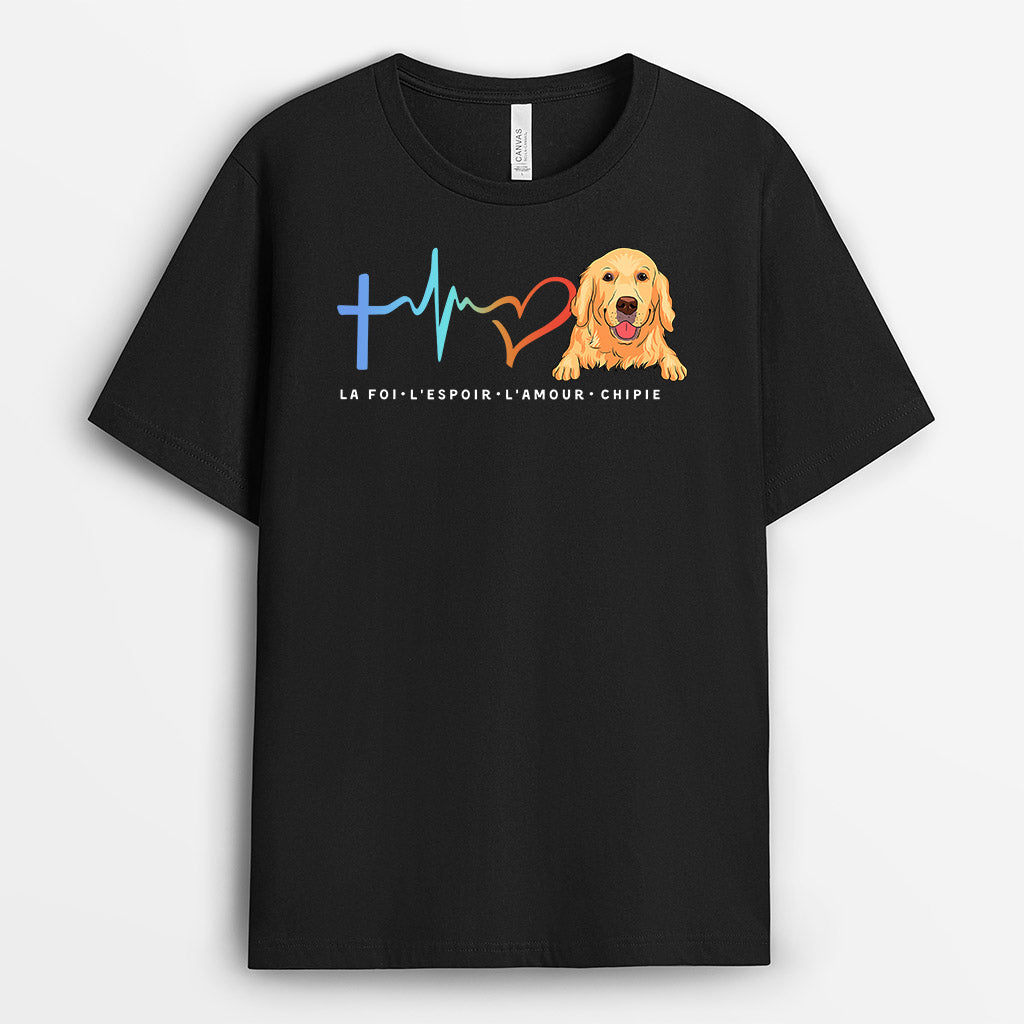 0225A150CFR1 cadeau personnalisable T shirt chien maman mamie