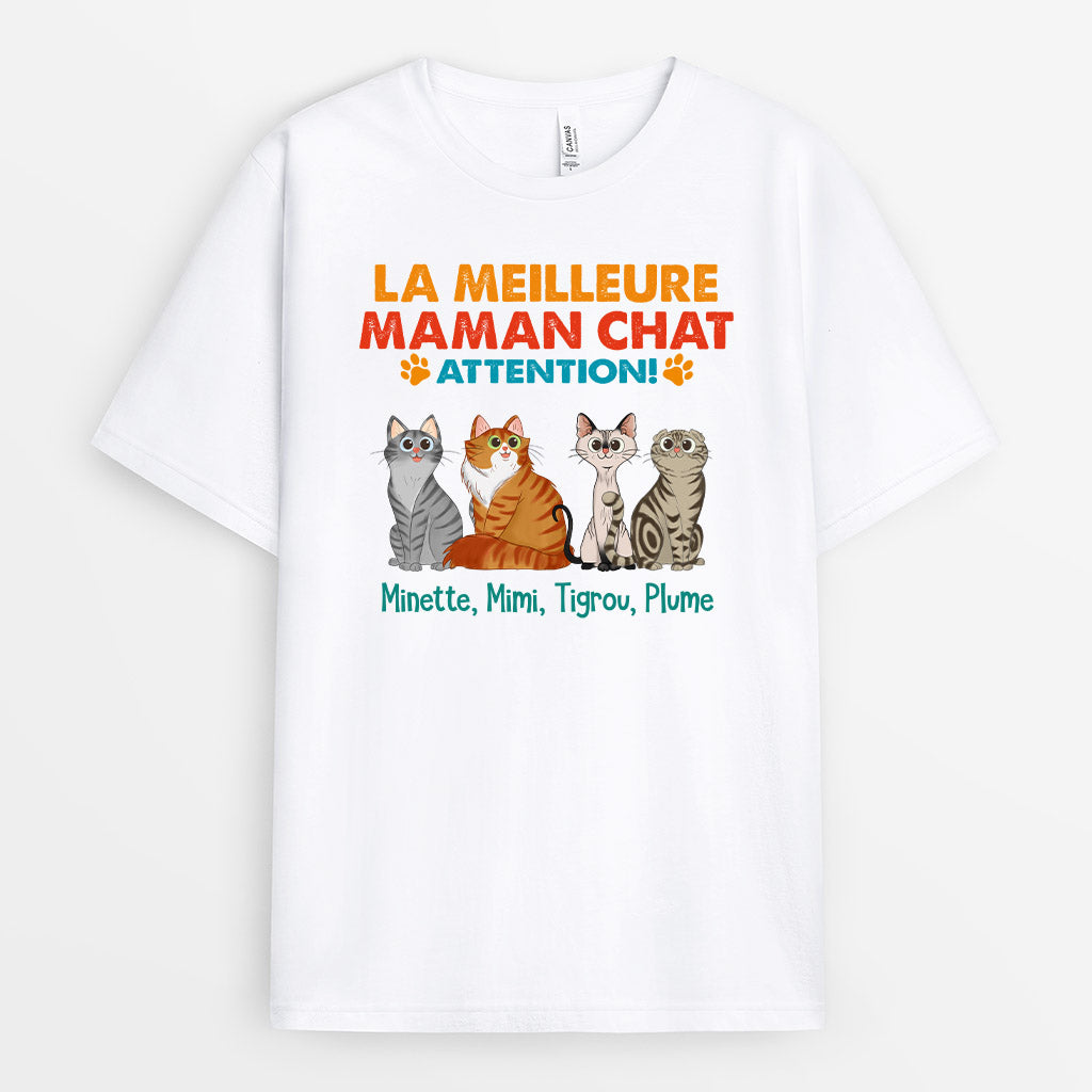 Meilleur(e) Papa Chat Maman Chat - Cadeau Personnalisé | T-shirt pour Amoureux des chats