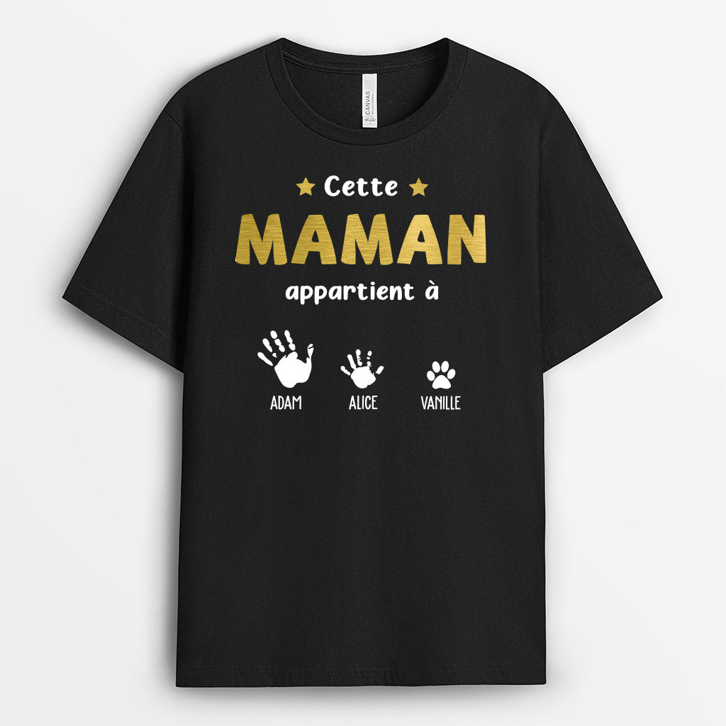 0256A240AFR2 present Personnalise T shirt mains maman mamie