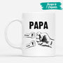 0263M100BFR3 cadeau Personnalise Mug poing papa papi