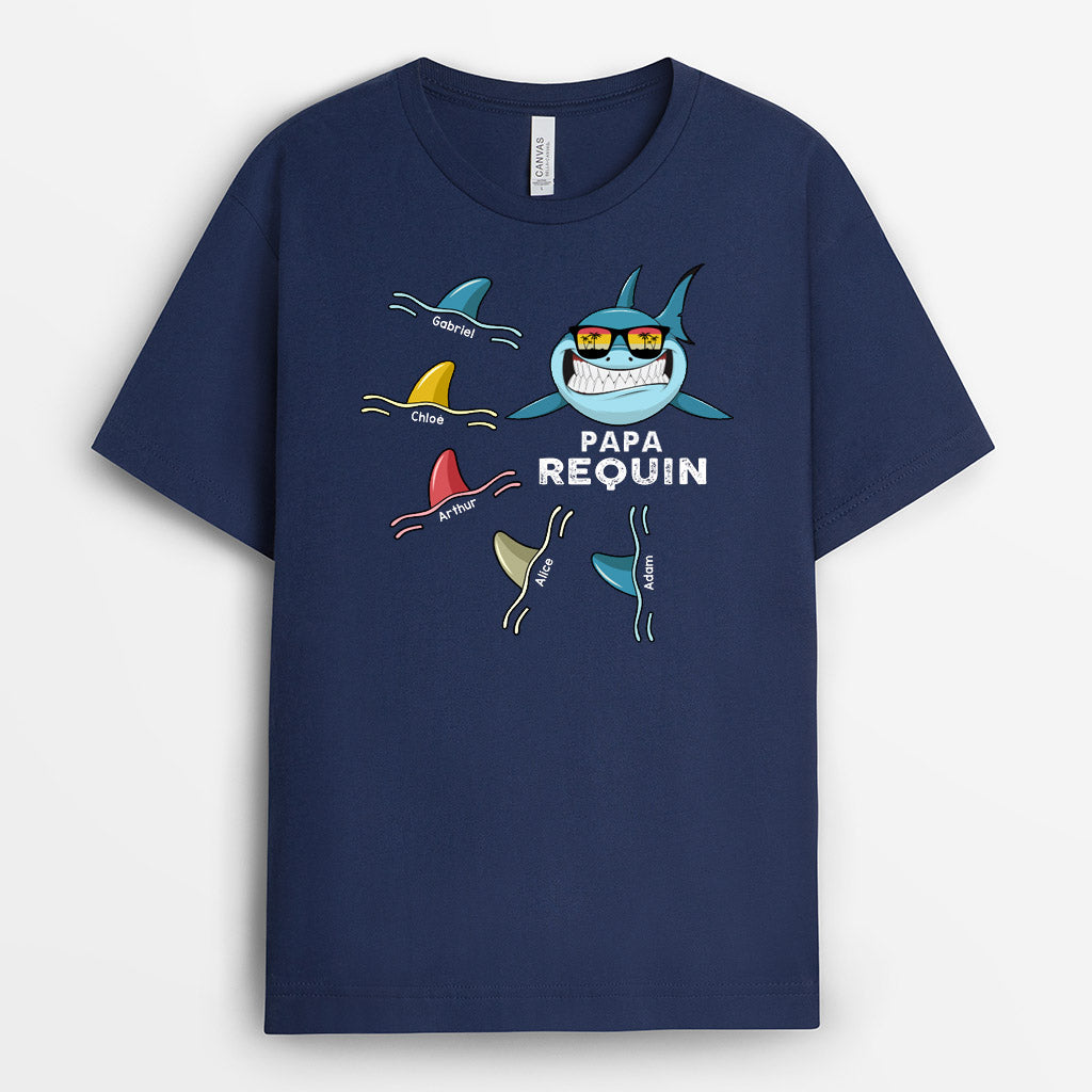0276A560BFR2 present personnalisable T shirt Requin papa_8981d910 1bc7 46fe a047 22c625c4a159