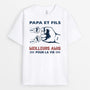 0293A148BFR1 cadeau Personnalise T shirt poing famille papa fils