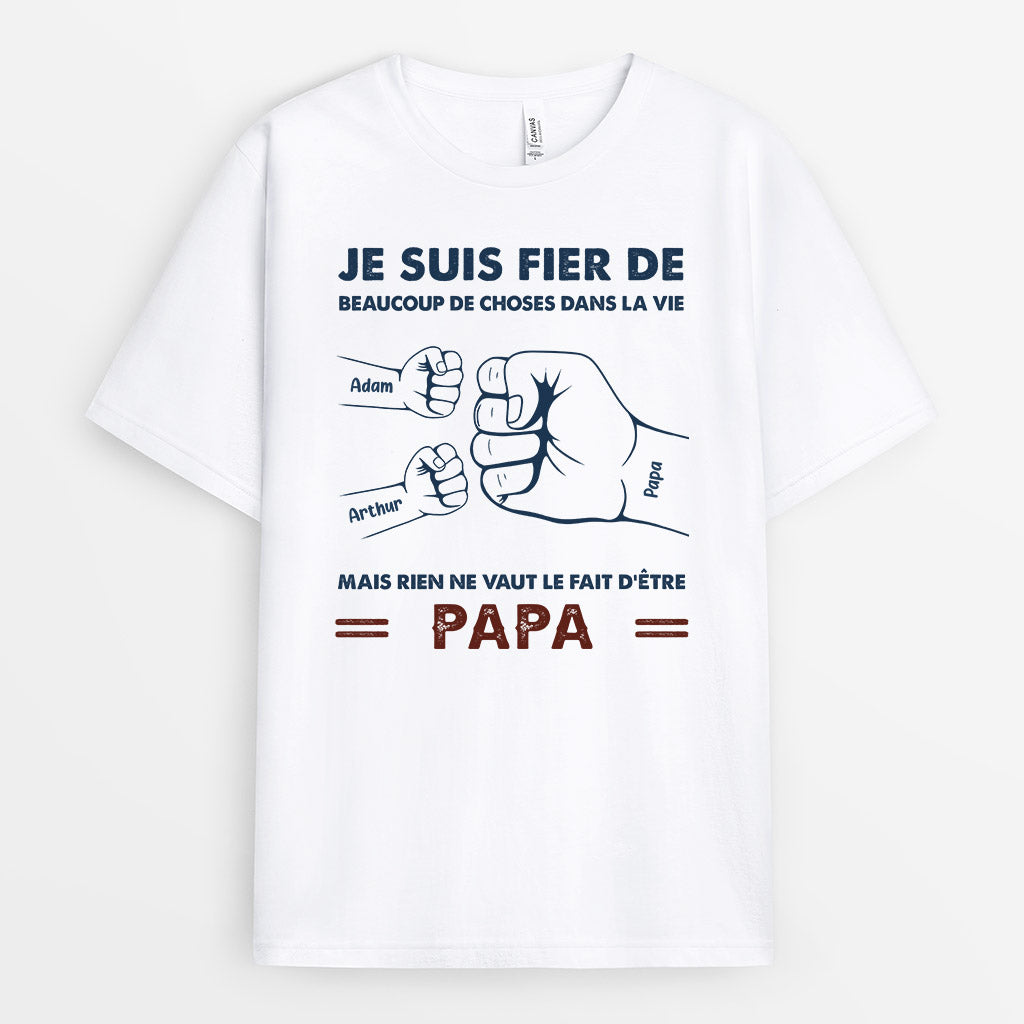 Bosse De Poing De Papa Papi Enfants - Cadeau Personnalisé | T-shirt pour Papa/Papi
