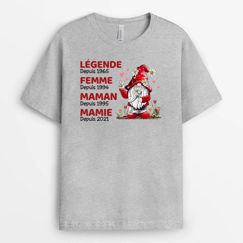 0297A200AFR2 present personnalisable T shirt homme maman texte