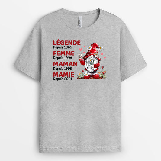 0297A200AFR2 present personnalisable T shirt homme maman texte