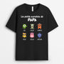 0308A268BFR2 present personnalisable T shirt monstres papa papi