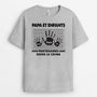 0313A140BFR1 cadeau Personnalise T shirt mains papa papi enfants