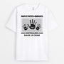 0313A140BFR2 present personnalisable T shirt mains papa papi enfants
