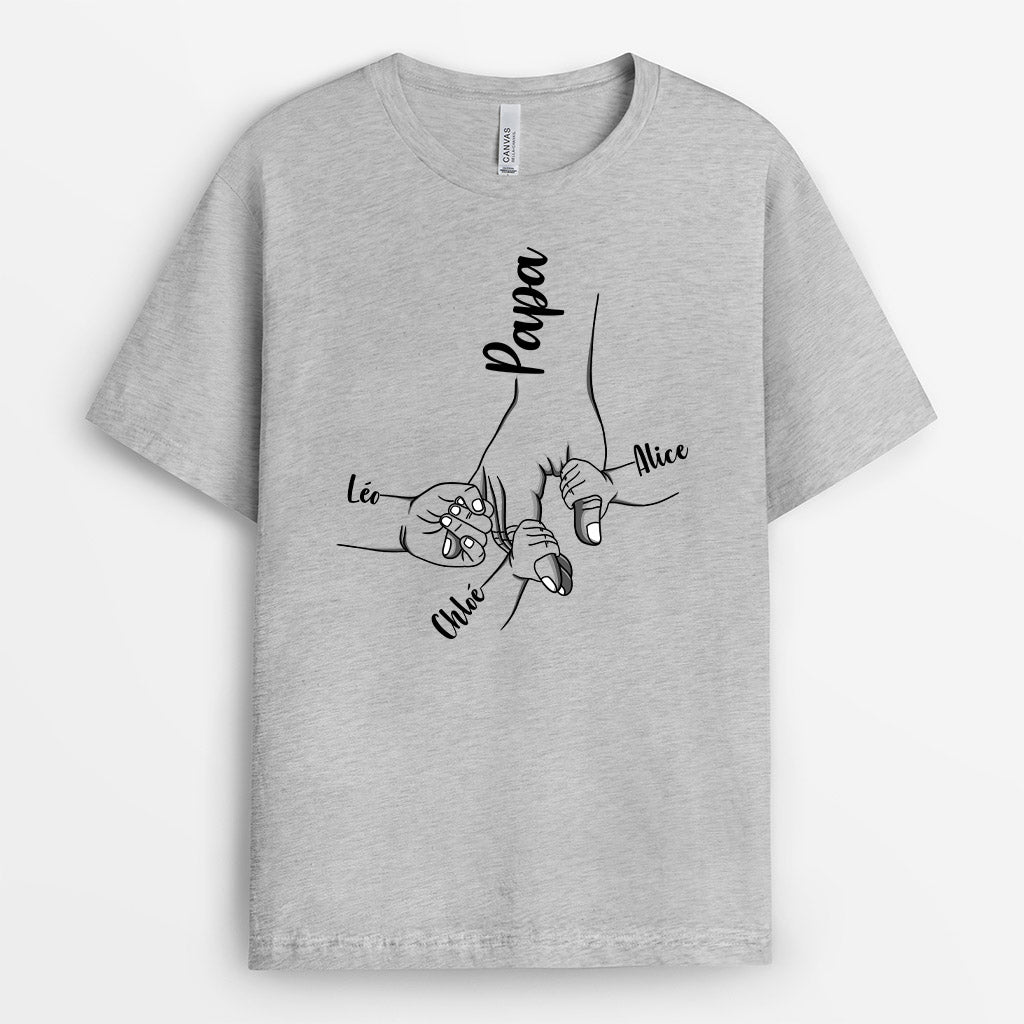 Lien De Papa Grand-Père Enfants - Cadeau Personnalisé | T-shirt pour Papa/Papi