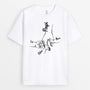 0321A908BFR2 present personnalisable T shirt mains papi enfants texte