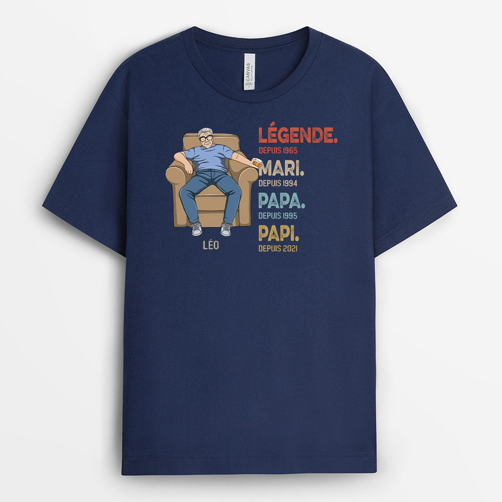 Rushyashya Net Super Papa Tee Shirt PersonnalisÃ© Fete Des Pere - 9