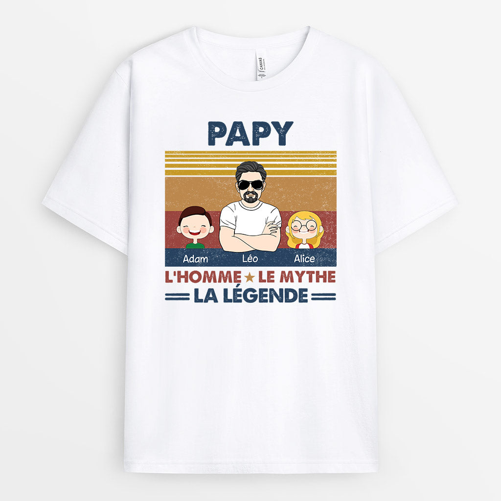 0333A247BFR1 cadeau Personnalise T shirt famille papa enfants