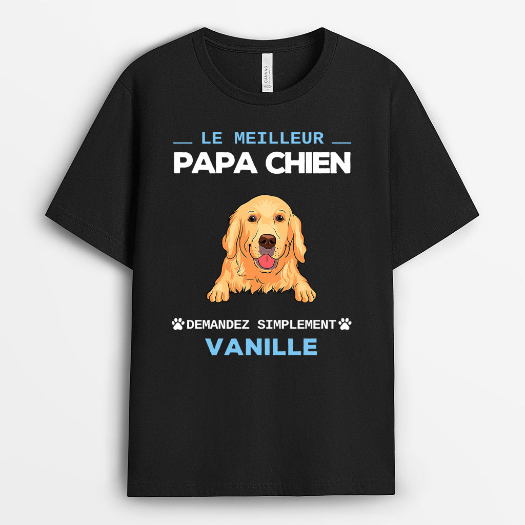 Le Meilleur Papa Chien T-shirt Personnalisé Chien Vive La Mode