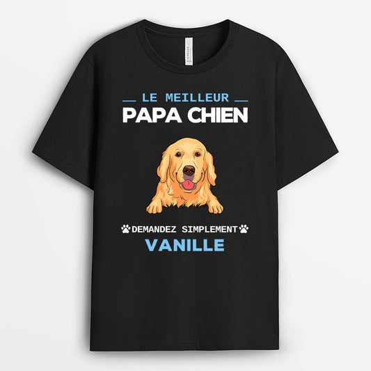 0354AFR2 cadeau Personnalise T shirt chien personnes